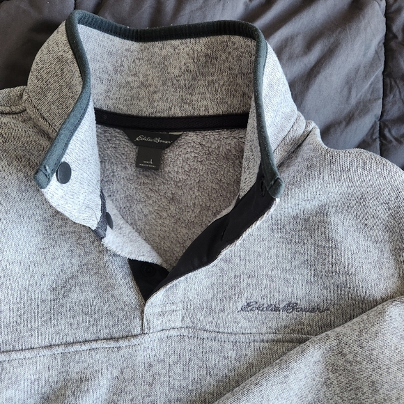 Men's L Eddie Bauer Radiator Fleece Quarter Zip Pullover - Picture 2 of 4
